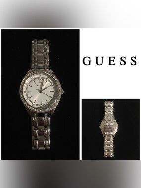 GUESS - PRELOVED SLIGHT FLAW - SILVER STAINLESS STEEL WATCH / BRACELET
